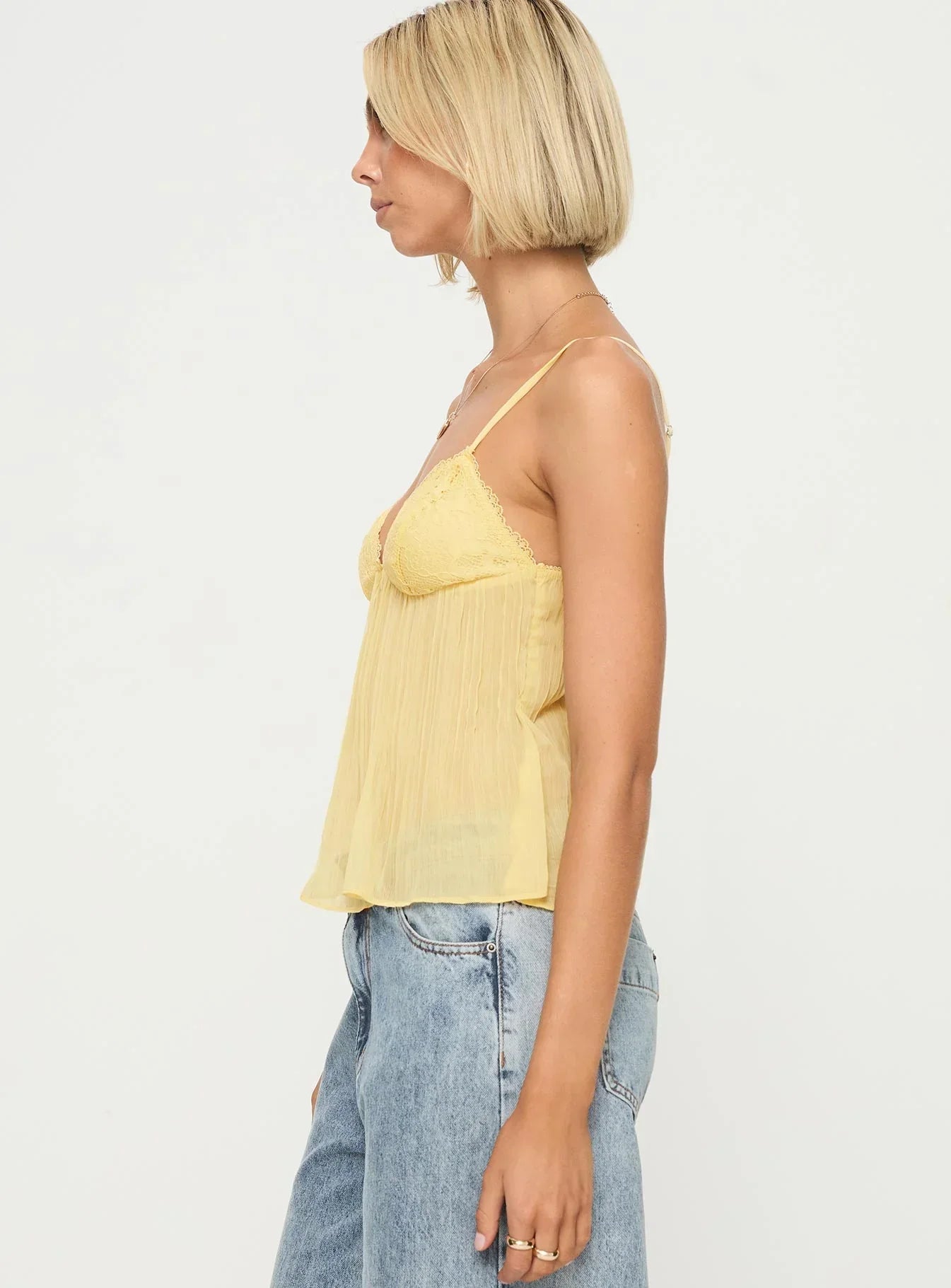Dania | Lace Pleated Top
