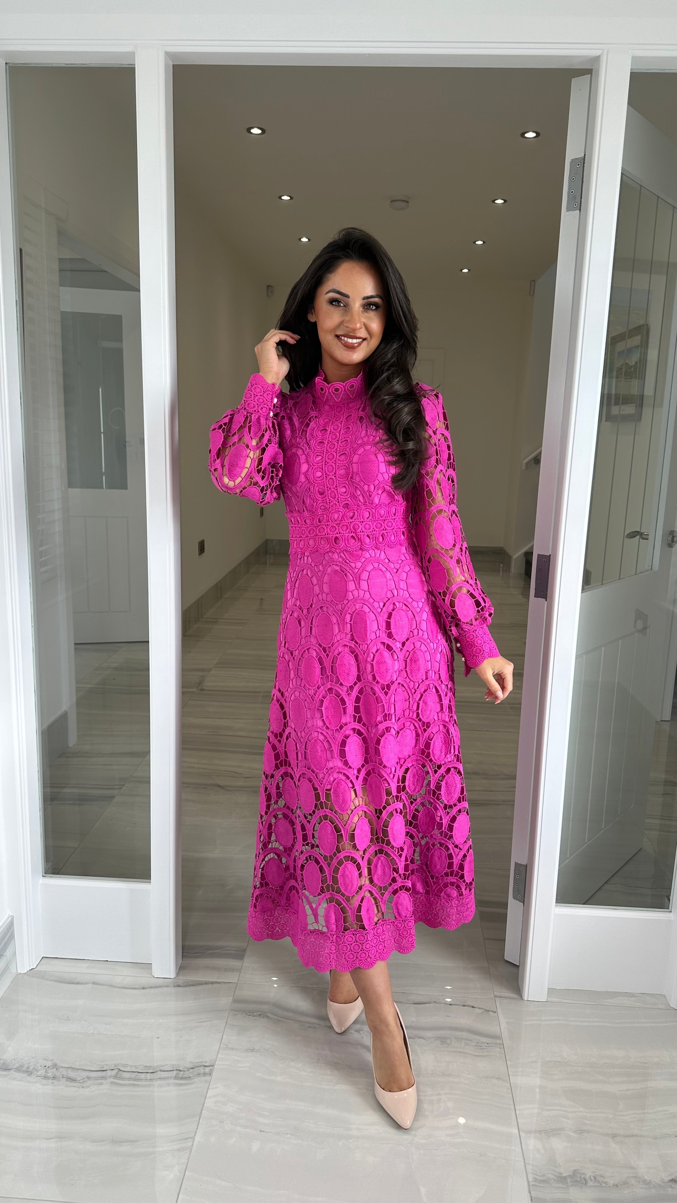 Acia | Long Sleeve Lace Dress