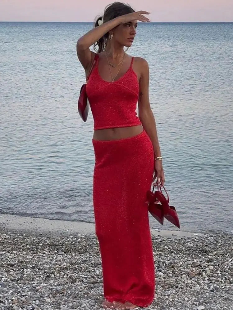 Zaria | Shiny Backless Set