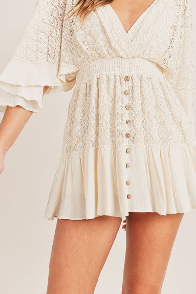 Mia Lace Crochet Romper