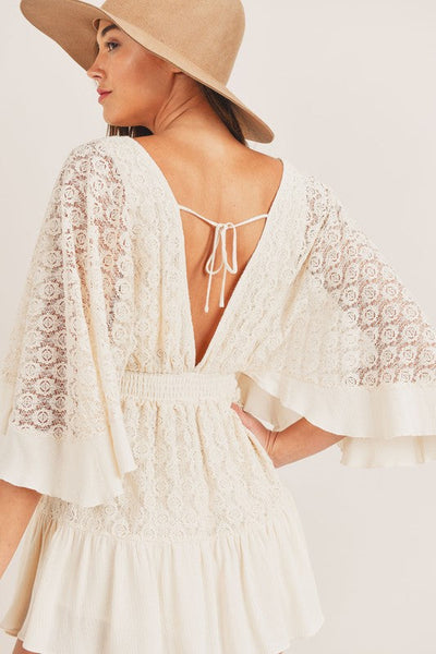 Mia Lace Crochet Romper