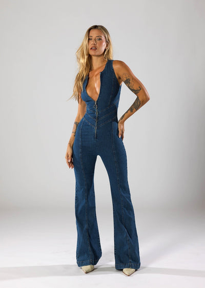 Kim | Denim Jumpsuit