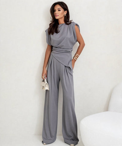 Sleeveless casual two piece set