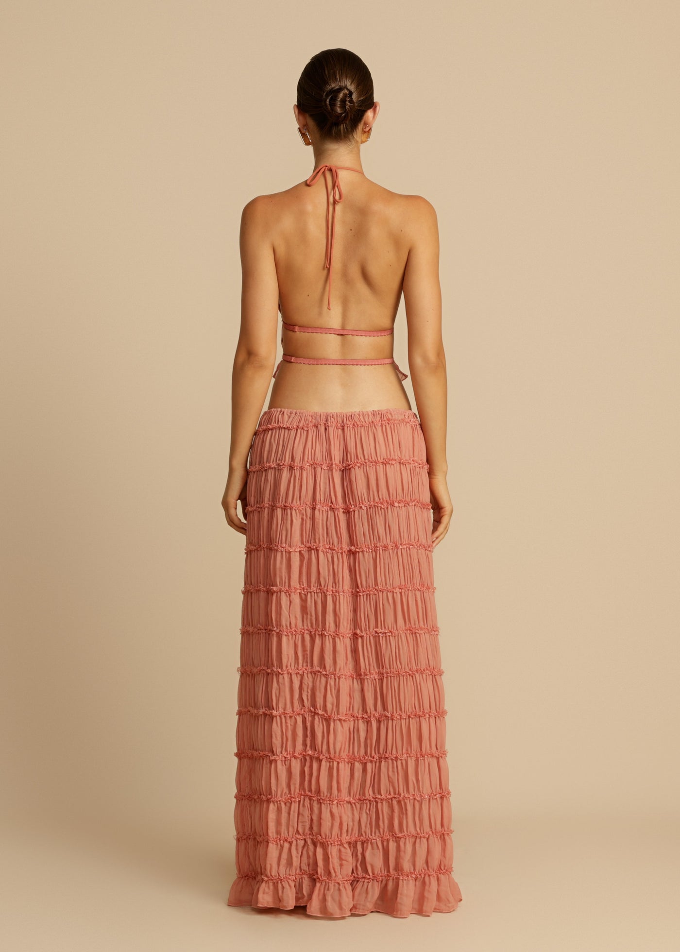 Juliette | Halter Peach Set