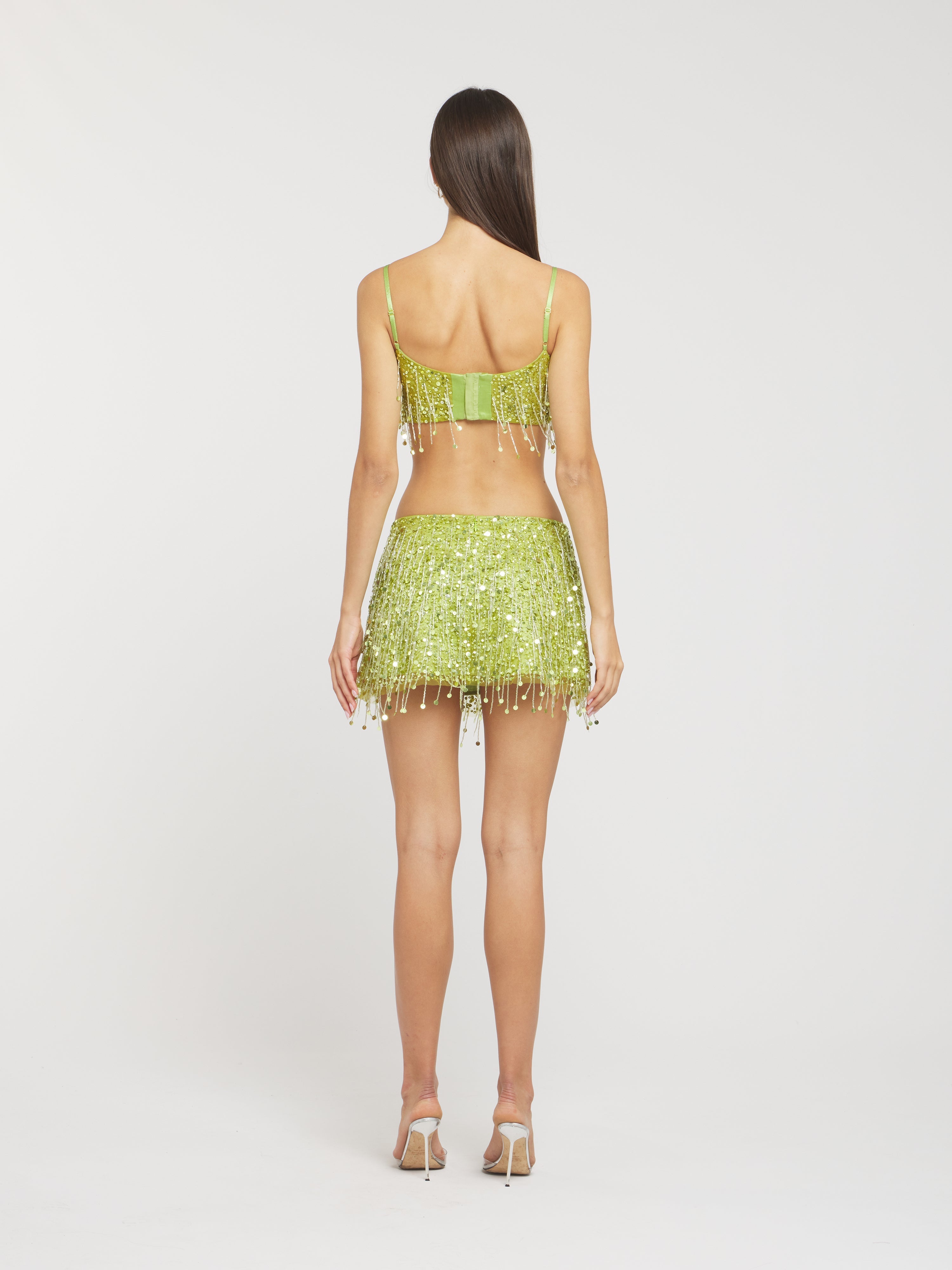 Lydia | Hand Beaded Mini Skirt