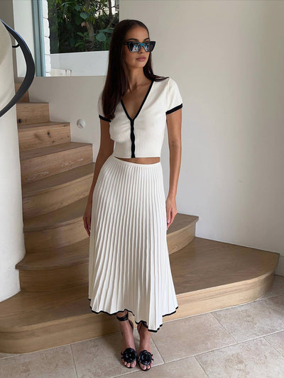 Joline | Pleated Top and Skirt