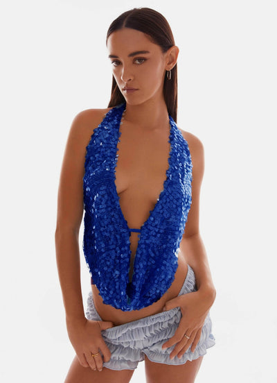 Brixton | Pearl Cowl Neck Halter Top
